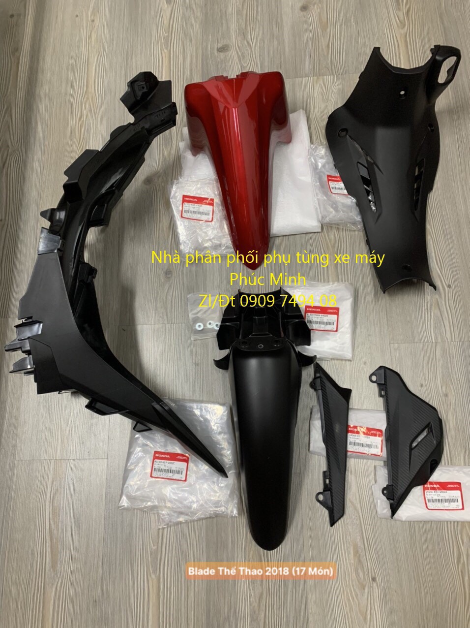 Dàn Áo Blade Thể Thao Đời 2018 Hãng Honda - 17 Món
